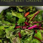 Ninja Foodi Fresh Beet Greens - Beet greens and stems are edible too. Simple and quick in an electric pressure cooker and packed with healthy nutrients. #ninjafoodi #healthy #beetgreens #recipe #pressurecooking