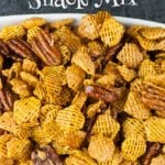 Praline Crunch Snack Mix - The perfect balance of salty, sweet, and crunchy! Not to mention it's extremely addictive. Beware! #praline #southern #snacks #recipe #pecan