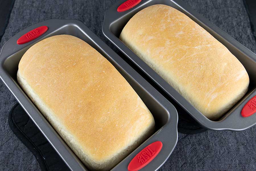 two loaves of freshly baked bread