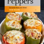 A pin of a stuffed Bell Peppers Recipe