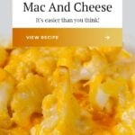 An easy low carb, keto, alternative. It's baked creamy, cheesy, cauliflower mac and cheese decadence! You don't need the pasta! #keto #lowcarb