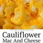 An easy low carb, keto, alternative. It's baked creamy, cheesy, cauliflower mac and cheese decadence! You don't need the pasta! #keto #lowcarb
