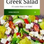 The only recipe you will ever need for Greek Salad Dressing! So easy you will kick yourself for purchasing the bottled stuff. A healthy salad to serve all year long. #fresh #salad #healthy #easy #greek