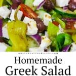 The only recipe you will ever need for Greek Salad Dressing! So easy you will kick yourself for purchasing the bottled stuff. A healthy salad to serve all year long. #fresh #salad #healthy #easy #greek