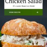 Not your typical chicken salad recipe. No nuts, no fruit here! The best-tasting savory chicken salad! #chicken #chickensalad #sandwich