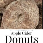 apple cider donuts on white platter