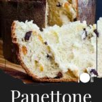 panettone on a wooden board