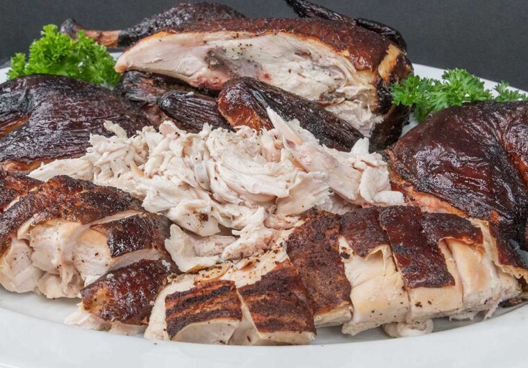 Smoked chicken cut up