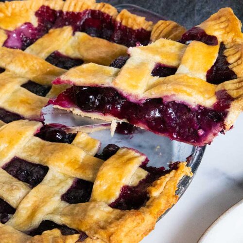 slice of blueberry pie