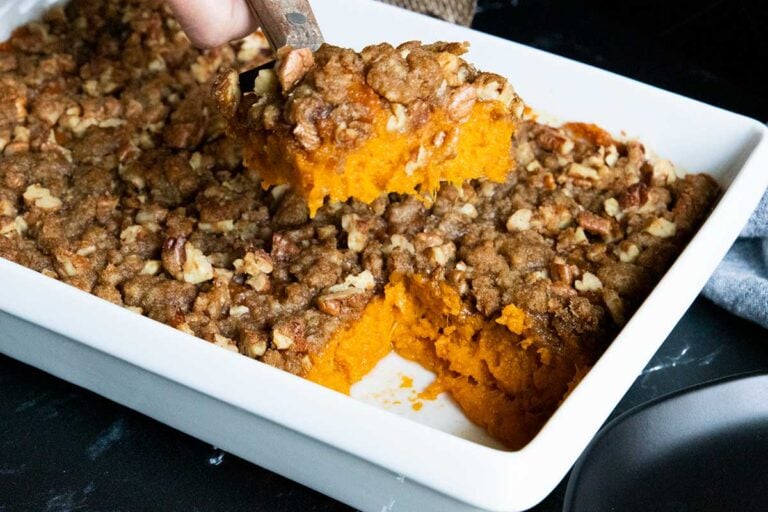 Easy Pecan Roasted Sweet Potato Casserole