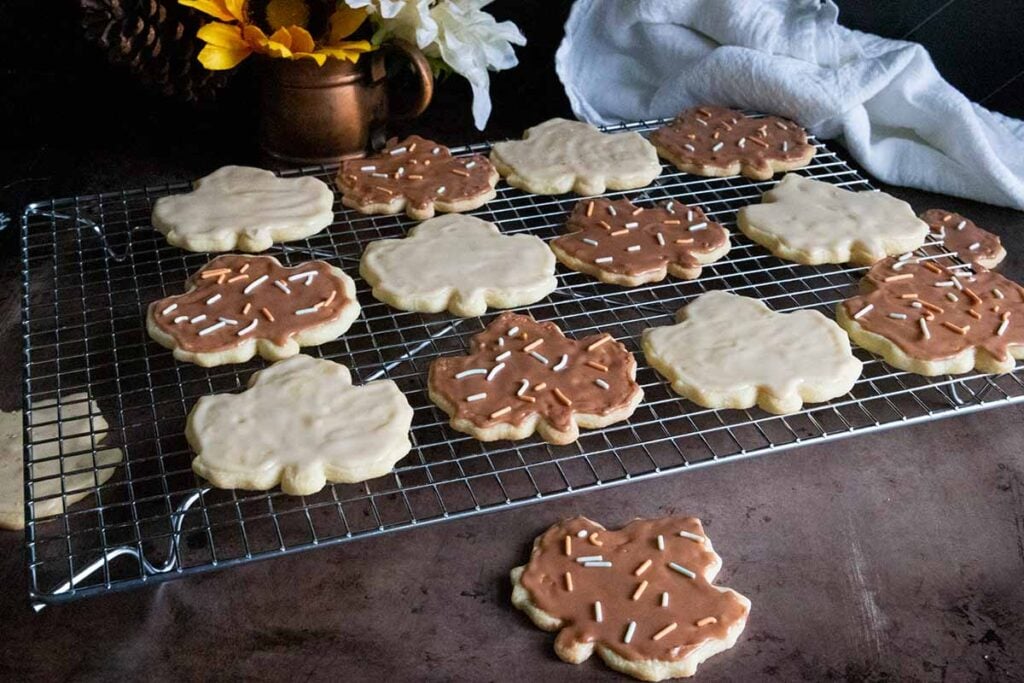 cookies on a wire rack