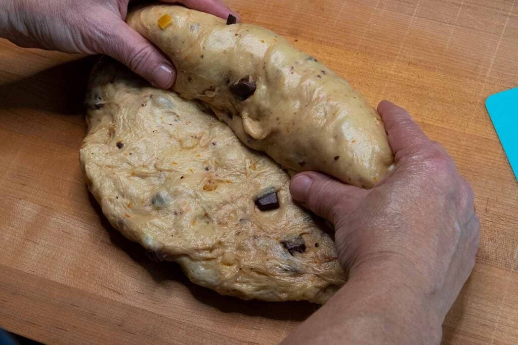 dough being rolled