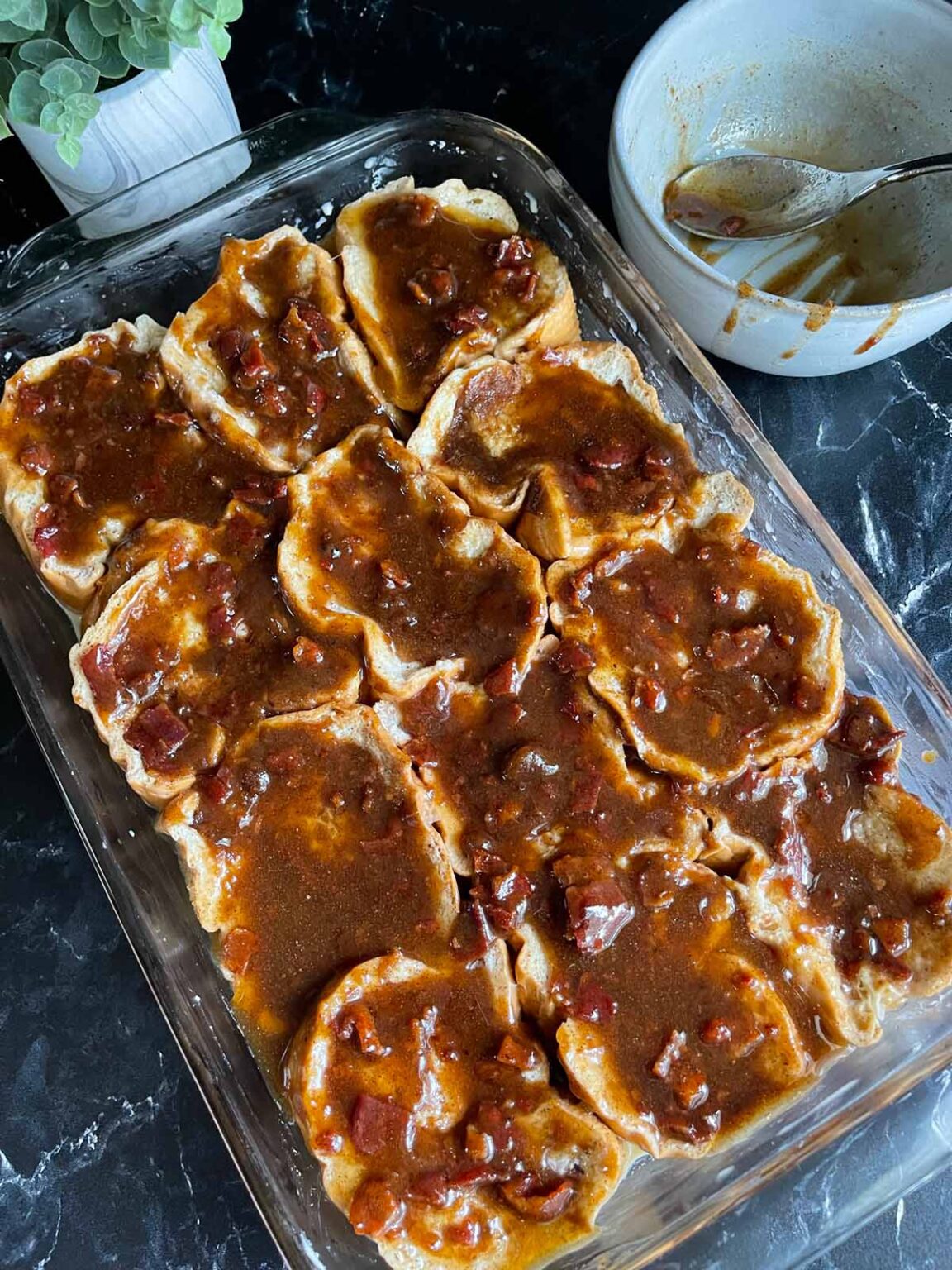 Overnight Maple Bacon Baked French Toast Don't Sweat The Recipe