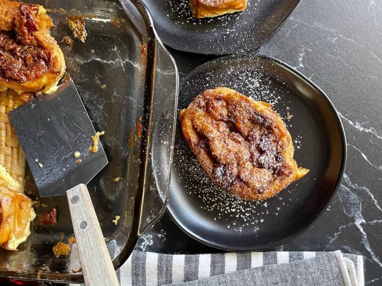 Overnight Maple Bacon Baked French Toast