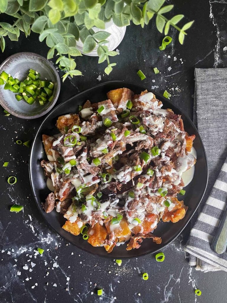 Loaded potato bites.