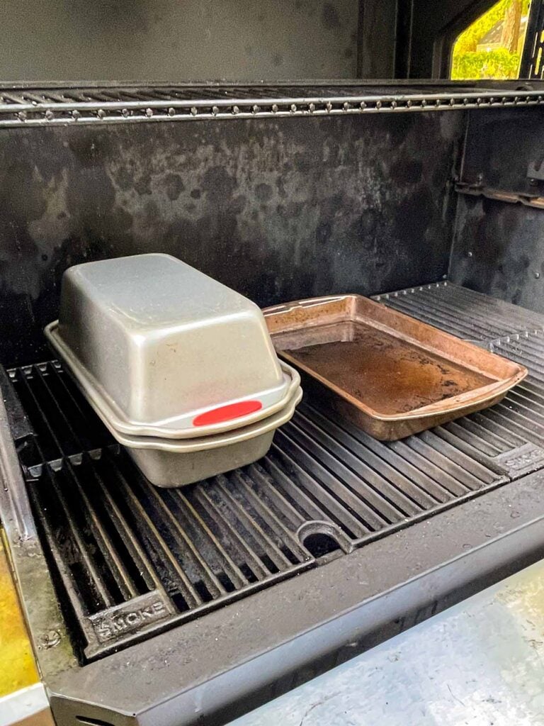 Bread baking in the smoker.