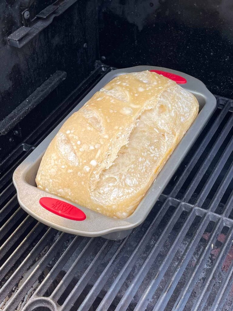 the sourdough halfway baked.