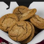 Molasses cookies in a gift box.