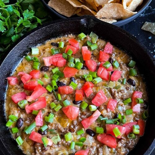 Quick And Easy Queso Fundido With Ground Beef - Don't Sweat The Recipe