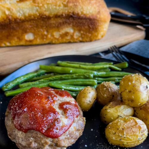 Sheet Pan Mini Meatloaf and Roasted Potatoes - The Recipe Rebel