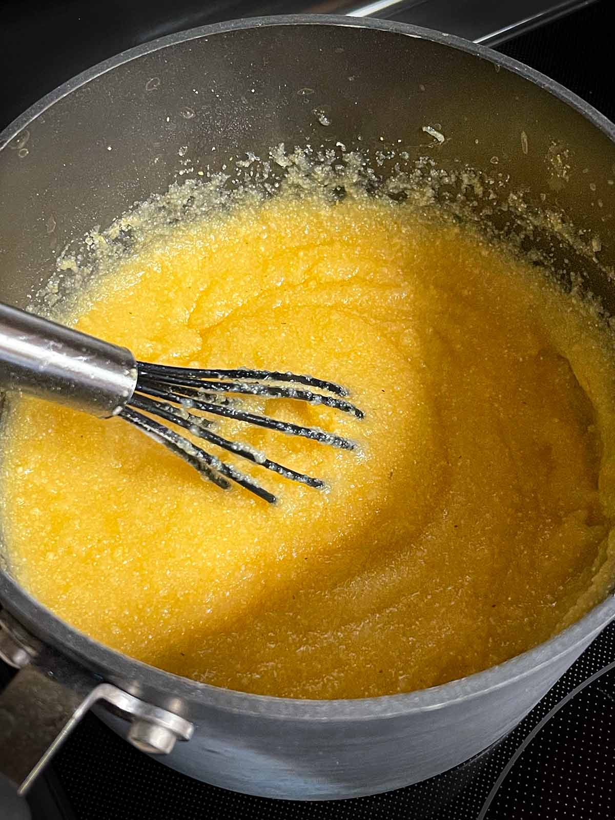 Spicy Shrimp with Creamy Cajun Polenta - Don't Sweat The Recipe