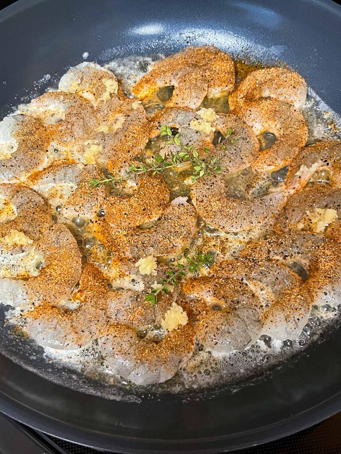 Spicy Shrimp with Creamy Cajun Polenta - Don't Sweat The Recipe