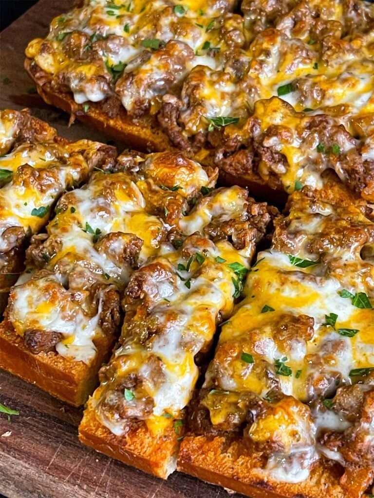 French bread sloppy joes.