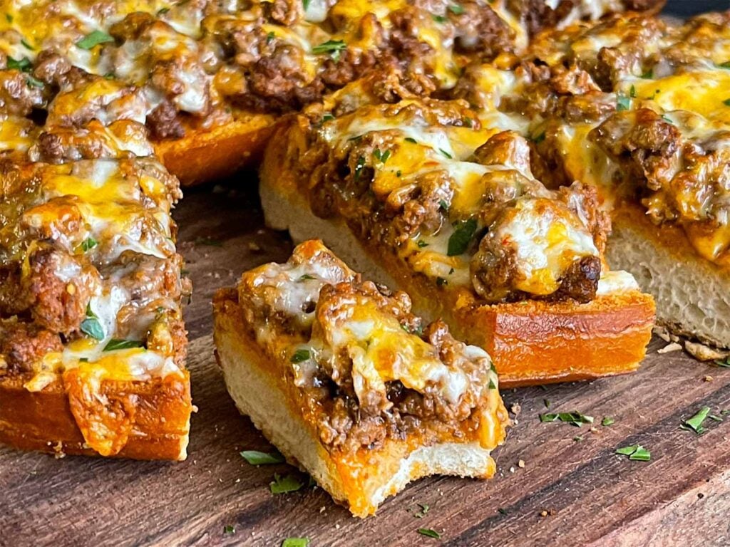 French bread sloppy joes.