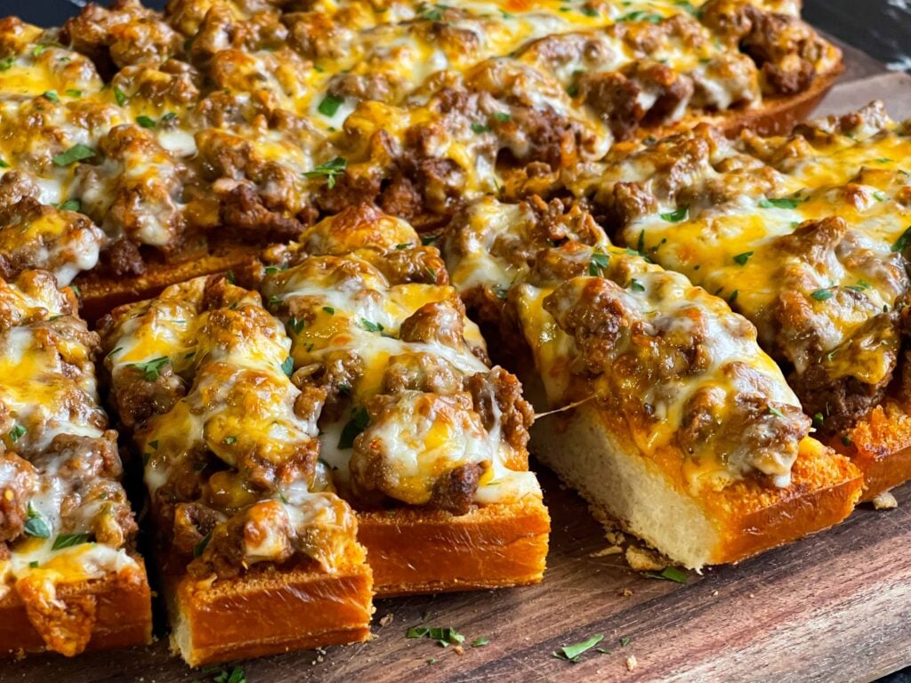 French bread sloppy joes.