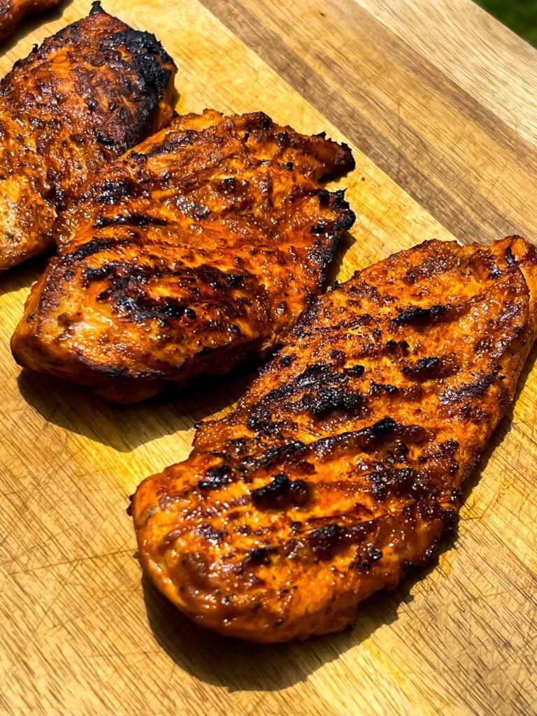 Southwest grilled chicken right off the grill.