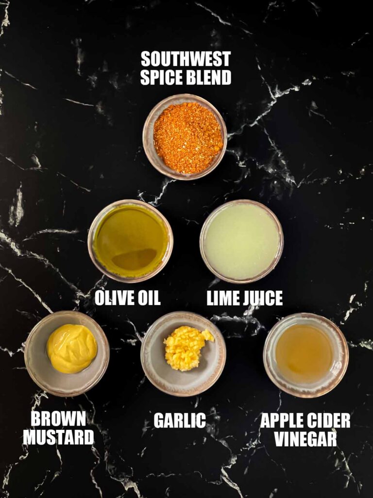 Southwest marinade ingredients.