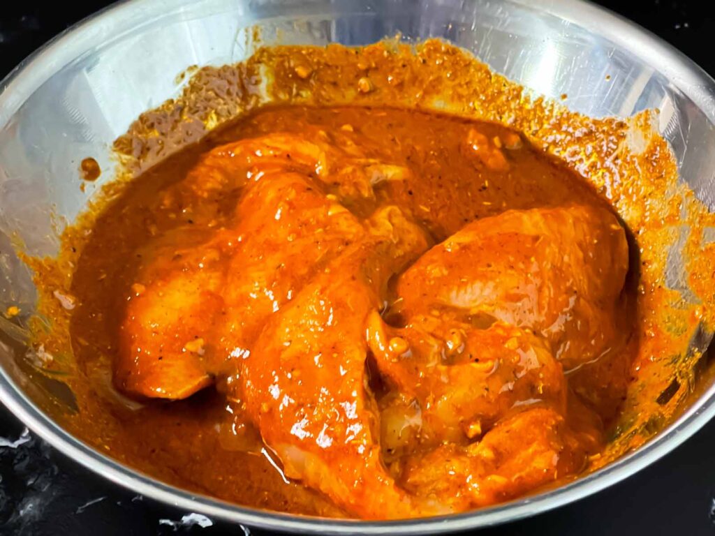 Chicken breasts in a southwest marinade.