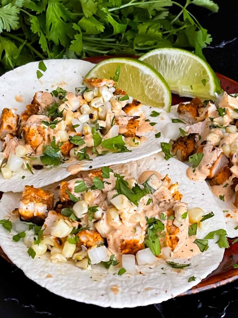 Southwest chicken tacos.