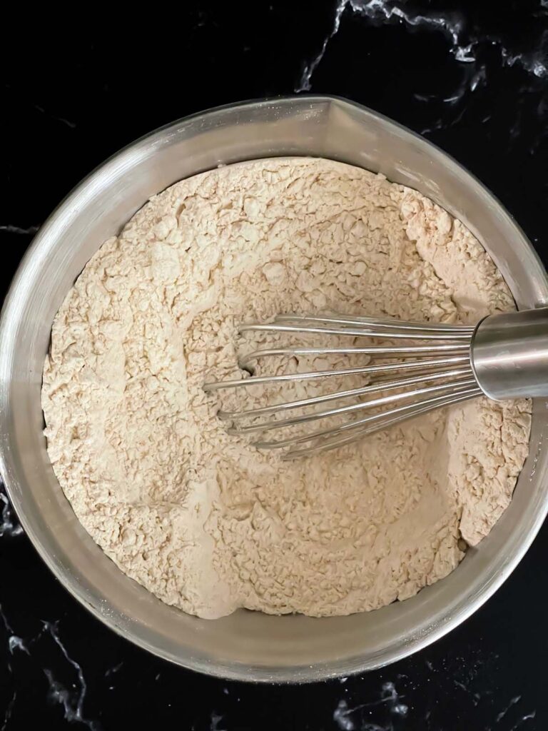 Dry ingredients in a bowl.