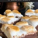 S'mores bars on a cutting board.