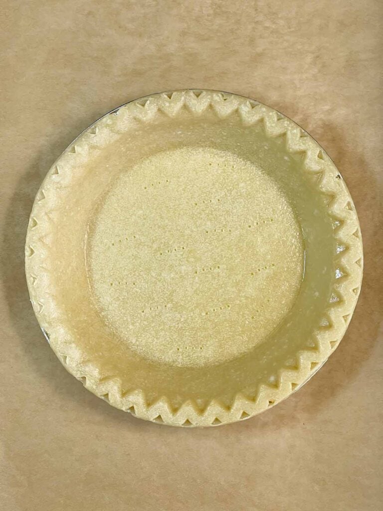 Baked pie crust.