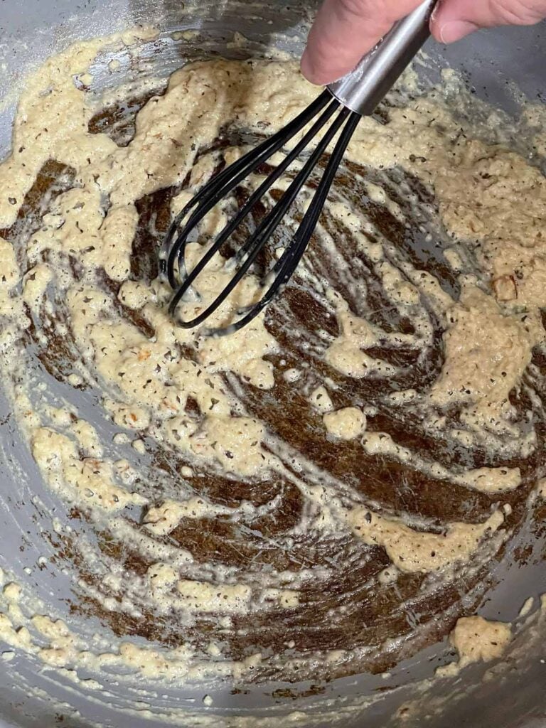 Roux beginnings in a skillet.