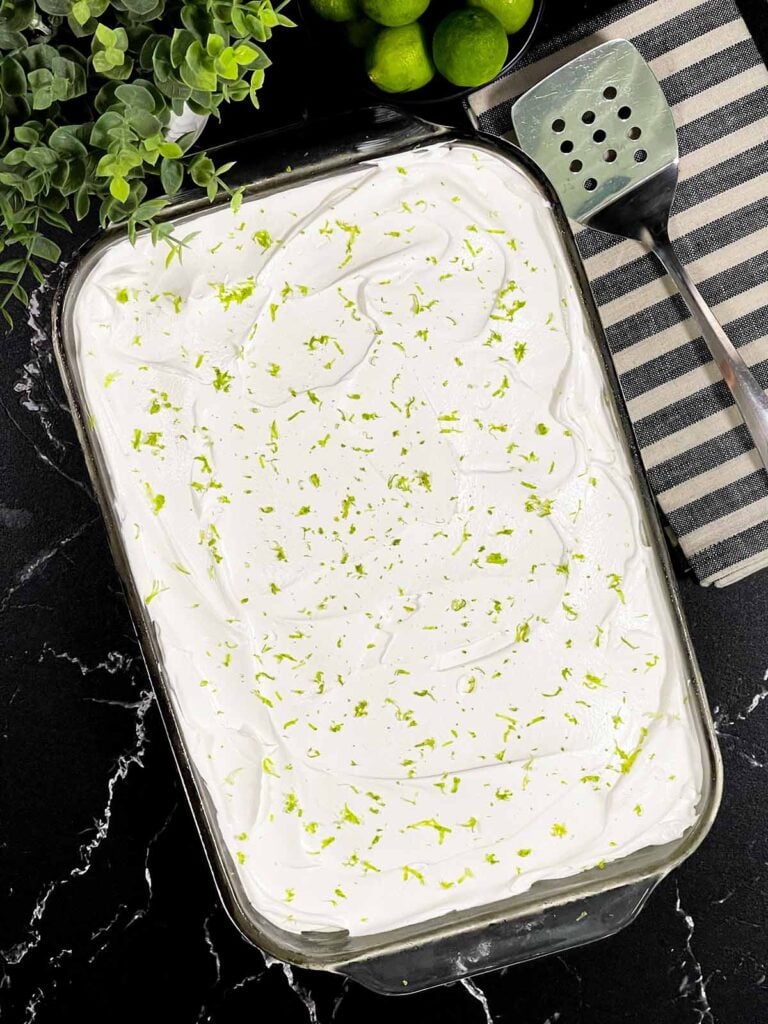 Key Lime Lush garnished with lime zest.