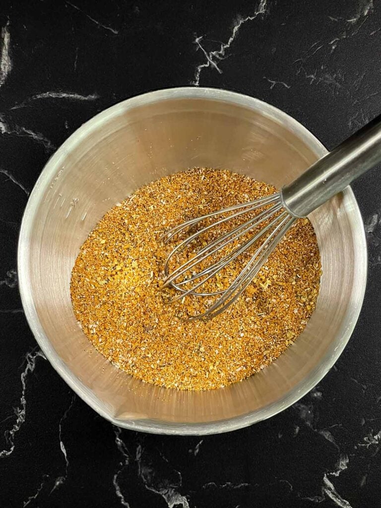 Spices mixed in a bowl.