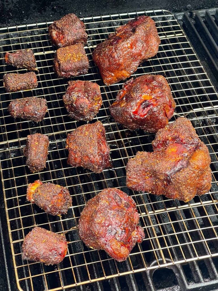 Smoked oxtail on the smoker.